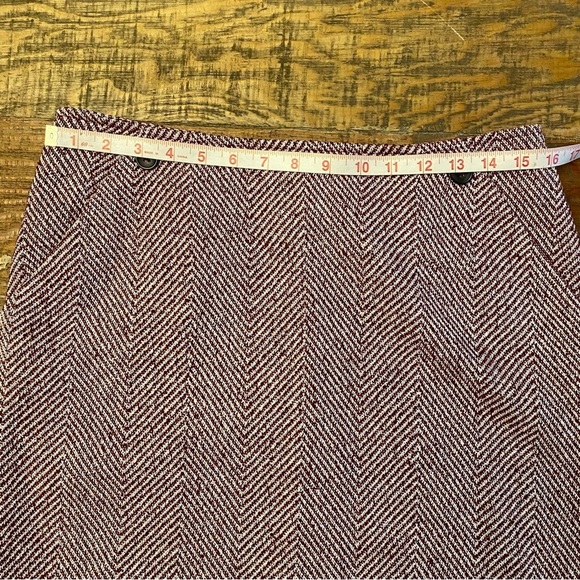 Banana Republic Herringbone Button-Waist Skirt Size 8 Career - Picture 5 of 11